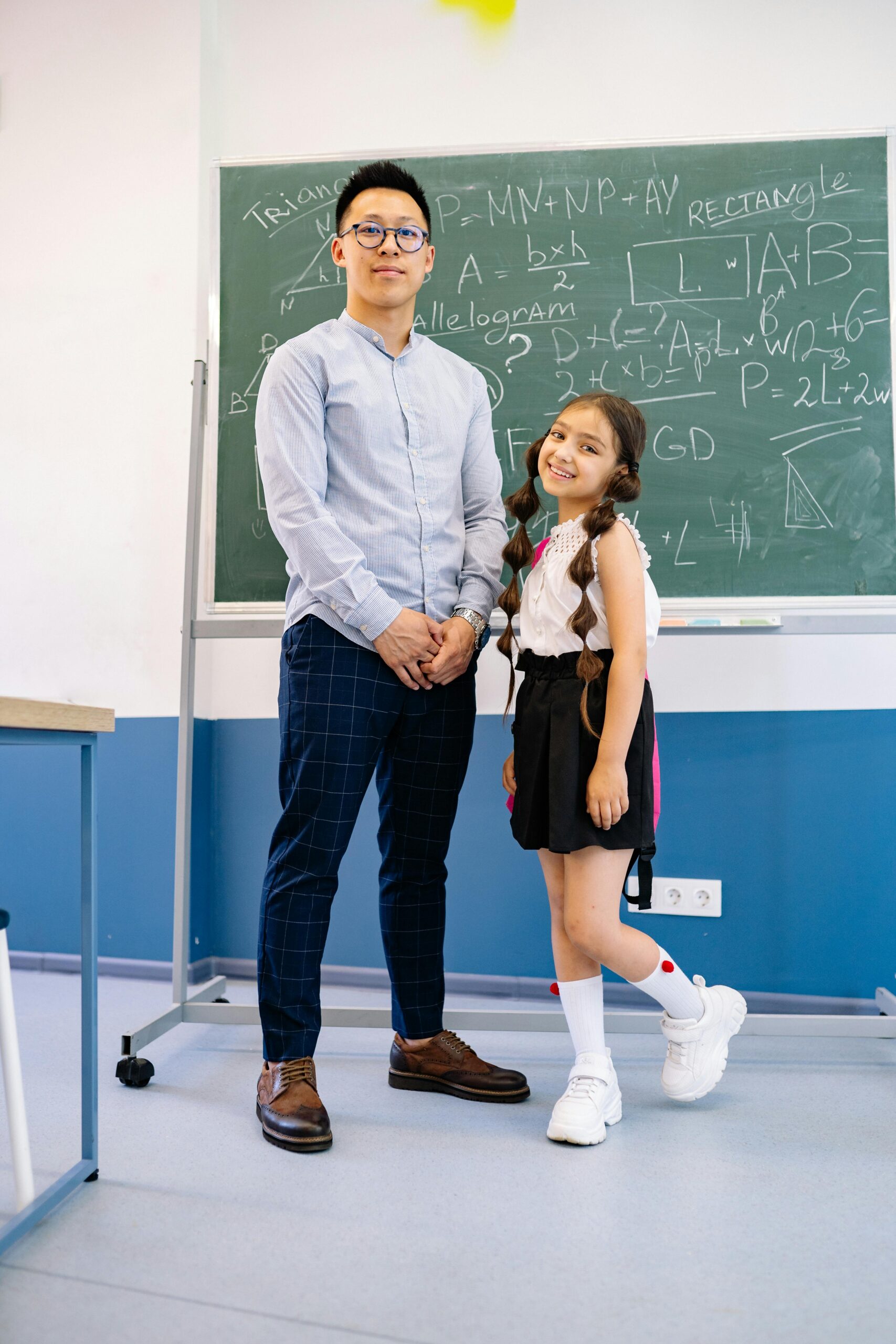 math image with male and young girl